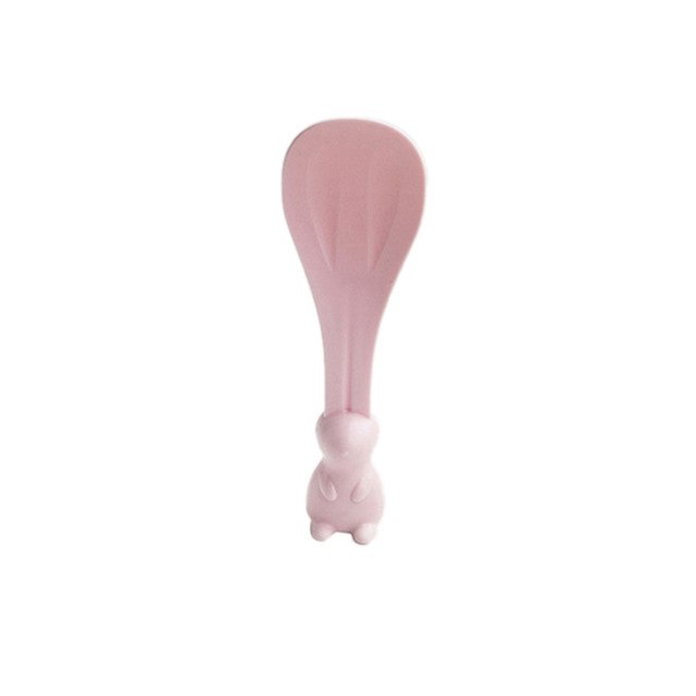 Xingcheng Creative Rice Meal Spoon with Cute Standing Rabbit Design Base Food Grade PP Kitchen Supply Dinnerware