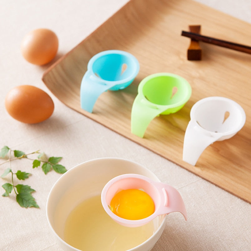 Xingcheng Cute Mini Plastic Egg Divider Fresh Color Egg White Separator Holder Seive Practical Egg  Dividing Tools Kitchen Baking Utensils